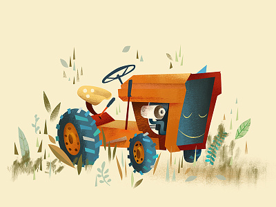 Little Vehicles illustration tractor vehicles