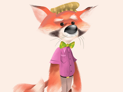 Little Red Panda character illustration red panda