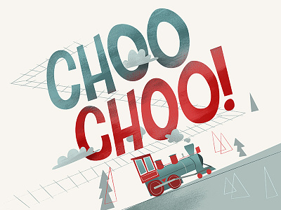 Choo choo childrens book choo hand drawn type steam train train trains
