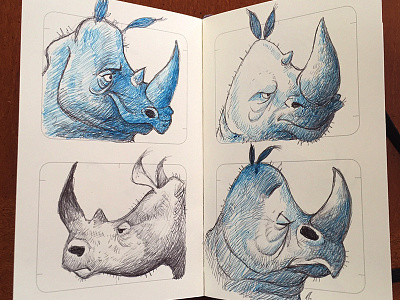 Crash ballpoint crash rhinos sketchbook