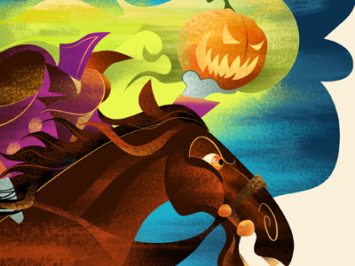 Headless halloween headless horseman horse illustration textures