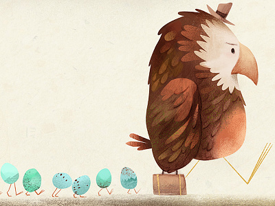 Walking into 2017 birds childrens book illustration illustration