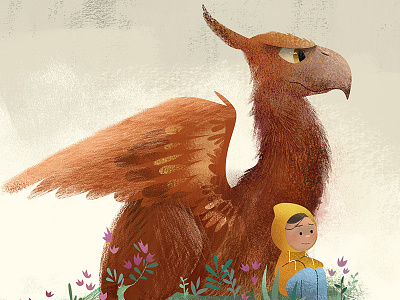 My pal, Griffin childrens book illustration griffin gryphon