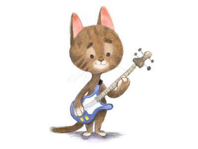 Bass Kitty characterdesign childrensbook kidlit kitten