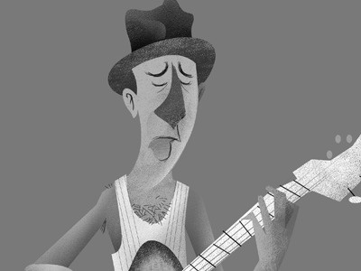 blues blues blues player characters guitar illustration textures