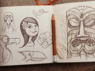 Tiki character sketches character design character development illustration