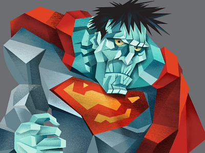 bad-bye bizarro illustration superheroes superman textures villains