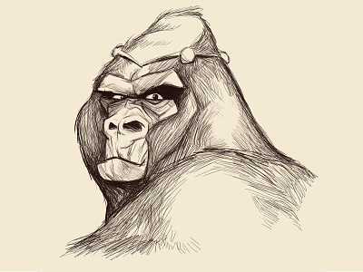 grodd dc gorilla gorilla grodd illustration photoshop sketch