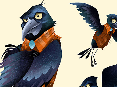 grackles character design character development illustration