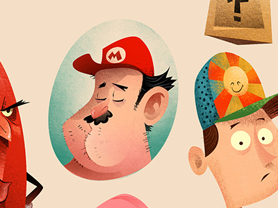 franks, plumbers and pink ghosts arcade arcade heroes character design illustration
