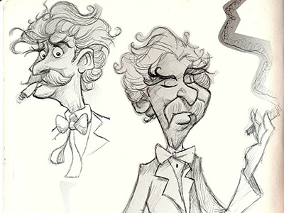 Twain studies character design character development illustration mark twain sketches