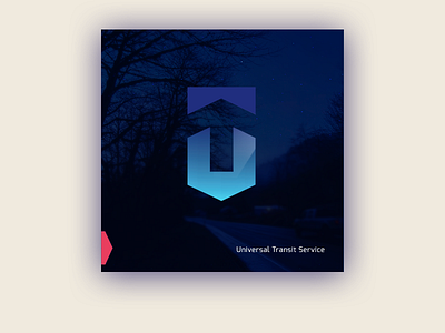 Logo for Universal Transit Service blue night road transit truck