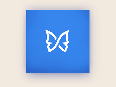 Butterfly blue butterfly logo social network