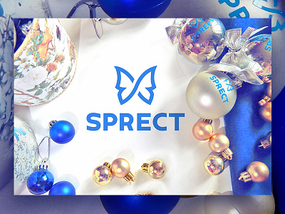 Sprect logo branding butterfly christmas georgian logodesign makazedelashvili newyear socialnetwork spa logo sprect toyes webdesign webdesigner