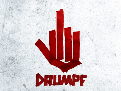 F**k Drumpf drumpf finger hand middle political politics red trump