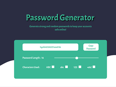 Password Generator App Mockup branding ui