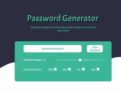 Password Generator App Mockup