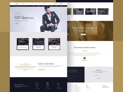 Suitopia - Shop Clothing Landing Page clothing brand design elegance ui website website design