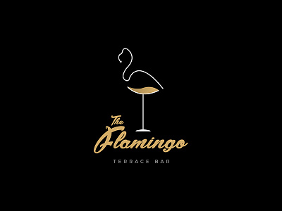 The Flamingo Logo Design bar branding design graphic design logo