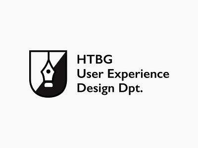 Htbg User Experience Design Dpt. logo pen shield