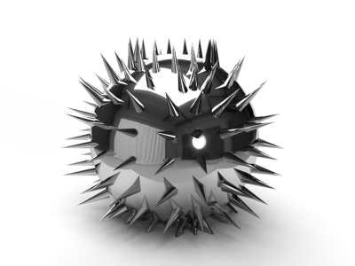 3D Silver Spiked Ball Design branding design icon illustration logo ux vector