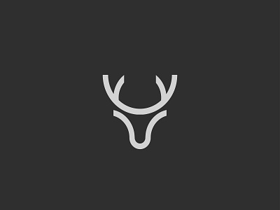 Geometric Deer Logo black branding design grey illustration logo typography ui ux vector