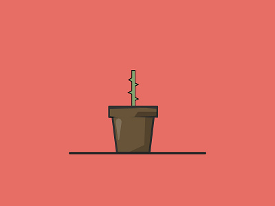 Plants that haven't grown 3d animation black branding design flat graphic design grey illustration logo plant red ui ux vector