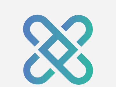 X Logo with Gradient blue branding clean gradient gradient logo graphic design green logo minimalist paperclip simple trendy vector x logo