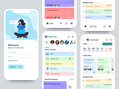 Task Management System App create new task mobile app mobile app design mobile app development mobile ui mobile ui design product design project design projectmanagement task management task management app task management system ui uitrends uiux user experience user interface ux wireframe