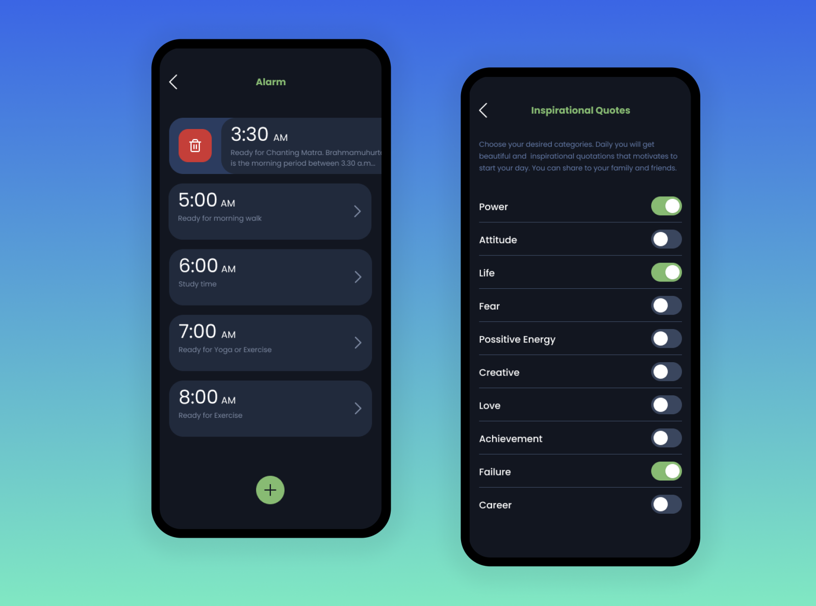 Alarm App Morning alarm clock by manas.dsgnr on Dribbble