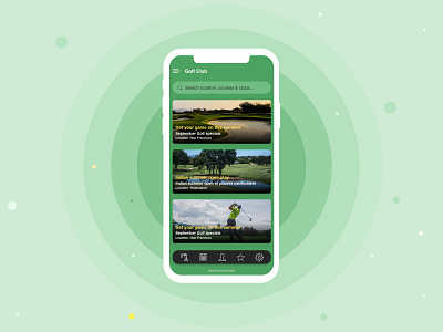 Golf Course - mobile app design golf golf academy golf ball golf club golf course golf mobile golf mobile app golf tournament golfer golfing mobile app mobile app design