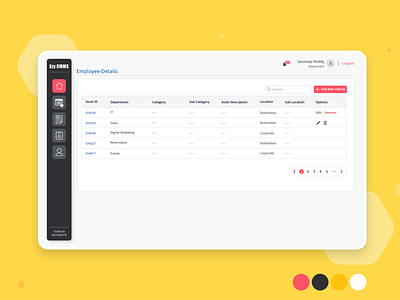 Dashboard - CMMS admin design admin template dashboard dashboard design dashboard sidebar menu dashboard template dashboard ui employee details ui uiux user experience userinterface ux