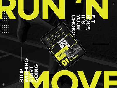 Run 'n Move design graphic illustrator mockup sport sports design tipografia tipography type visual design