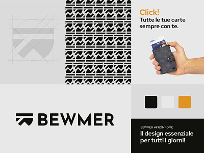 Brand Identity - Bewmer brand branding colors design fashion graphic graphic design logo logo design logo type minimal pattern product type typography visual design wallet