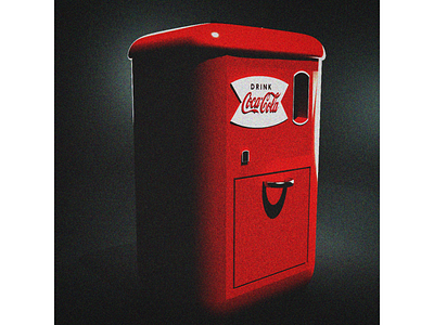 1941 Vintage Coca-Cola Vending Machine. 3d 90 90s bevarage blender coca cola cold collectible dark design drink heat hot illustration nft old retro summer vintage winter