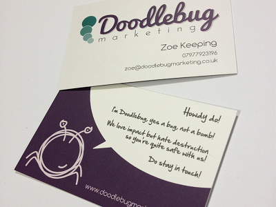 Doodlebug Marketing Business Cards branding business cards logo print