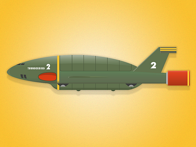Thunderbird 2 gerry anderson illustration sci fi thunderbirds vector