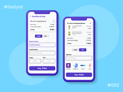 Daily UI Challenge 02 - Credit Card Payment Portal adobexd dailyui iphone iphonex minimal mobile ui payment payment app payment form ui ui design uiux upi