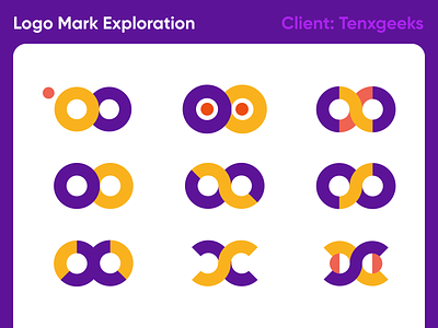 Logo Mark Exploration for Tech Company design exploration geeks logo logo design logotype symmetry tech company technology
