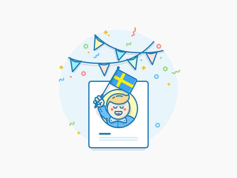 Misc. illustrations browser character data festive flag icon illustration mouse shop sweden user vector