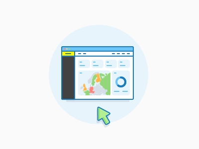 Visitor Insights - Filtering animation avatar browser country filter illustration user visitor insights