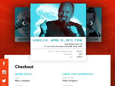 UI Challenge #2 checkout concert daily ui web