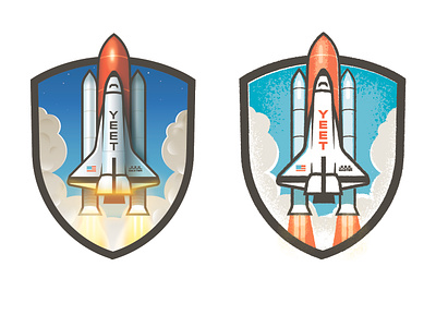 YEET Rocket illustration insignia rocket seal space