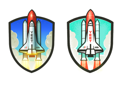YEET Rocket illustration insignia rocket seal space