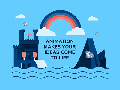 ✨Animation Makes Your Ideas Come to Life✨ 2d after effects animation gif illustration imaginary rainbow vector
