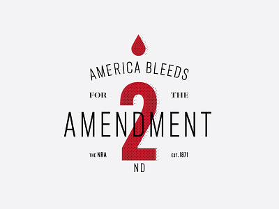 America Bleeds america blood half tone political design red sans serif