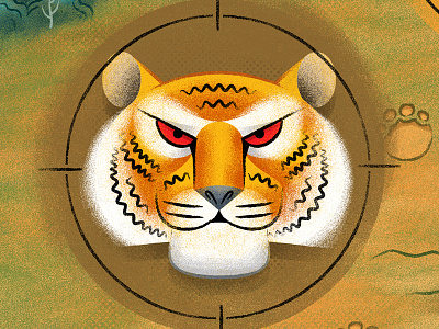 Global Warming animal extinction character design digital illustration freelance illustrator global warming illustration of tiger poster design spot illustration student book