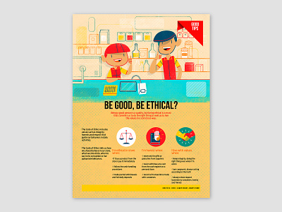 Be Good, Be Ethical?, spot illustration and icons artist representative business magazine cashier character design couple working digital illustration editorial illustration employee magazine femsa freelance illustrator illozoo oxxo spot illustration vector icons