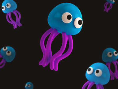 Pulpi 3d animal avatar c4d charactedesign character octopus pet petdesign rendering sea sea creature wildlife
