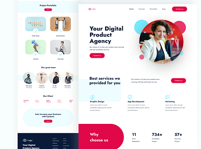 Digital Agency | Home Page Exploration agency website best designs corporate design digital agency digital marketing flat design home page home page design interactive design landing page landing page design minimal design trending design ui